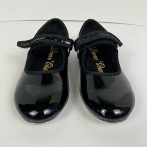 Dance Class Black Patent Leather Molly Jane Tap Shoes Dance Shoes Sz 10 1/2